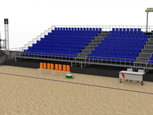 est&aacute;dio de futebol de futebol de praia Modelo 3D