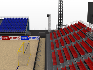 beach football soccer stadium Model 3D
