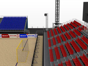est&aacute;dio de futebol de futebol de praia Modelo 3D