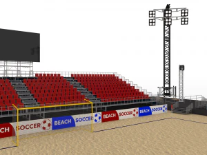 est&aacute;dio de futebol de futebol de praia Modelo 3D