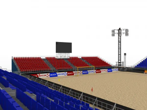 est&aacute;dio de futebol de futebol de praia Modelo 3D