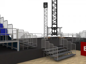 est&aacute;dio de futebol de futebol de praia Modelo 3D