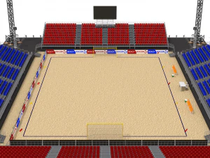 est&aacute;dio de futebol de futebol de praia Modelo 3D