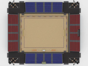 est&aacute;dio de futebol de futebol de praia Modelo 3D
