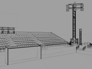 est&aacute;dio de futebol de futebol de praia Modelo 3D