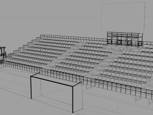 beach football soccer stadium Model 3D