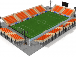 mini foot stadium Modèle 3D