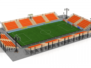 mini foot stadium Modèle 3D