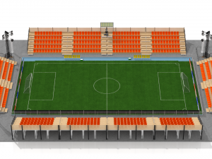 mini foot stadium Modèle 3D