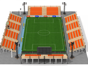 mini foot stadium Modèle 3D