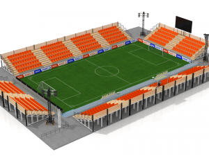 mini foot stadium Modèle 3D