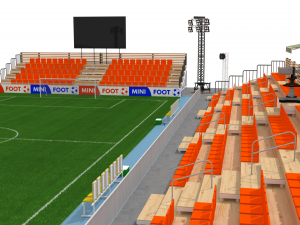 mini foot stadium Modèle 3D
