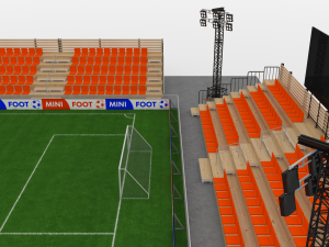 mini foot stadium Modèle 3D