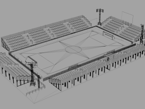 mini foot stadium Modèle 3D