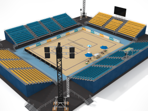 beach volleyball stadium Modèle 3D