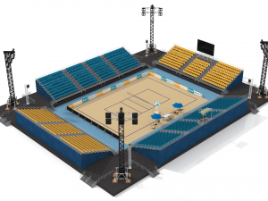 beach volleyball stadium 3D 模型