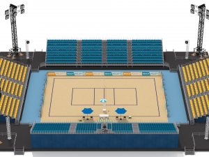beach volleyball stadium 3D 模型