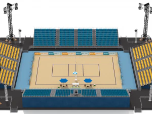 beach volleyball stadium 3D Model