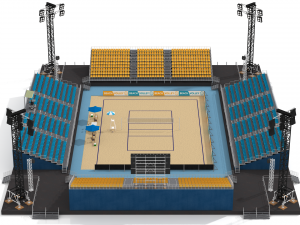 beach volleyball stadium 3D 模型