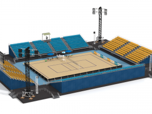 beach volleyball stadium 3D 模型