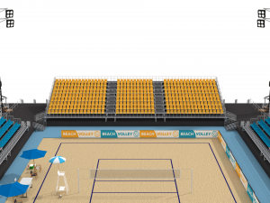 beach volleyball stadium 3D 模型