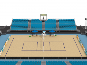 beach volleyball stadium 3D 模型