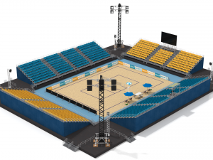 beach volleyball stadium 3D 模型