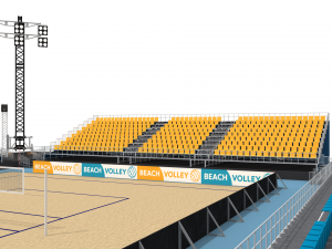 beach volleyball stadium 3D 模型