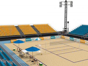 beach volleyball stadium 3D 模型
