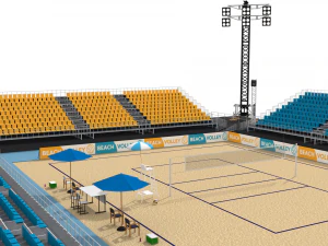 beach volleyball stadium 3D Model