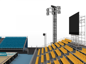 beach volleyball stadium 3D 模型