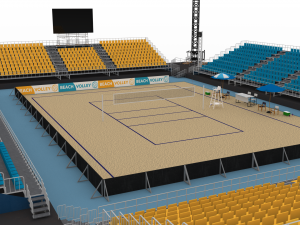 beach volleyball stadium 3D 模型