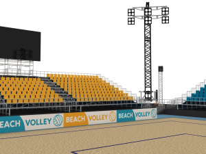 beach volleyball stadium 3D 模型