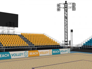 beach volleyball stadium 3D Model