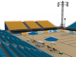 beach volleyball stadium 3D 模型