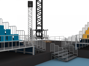 beach volleyball stadium 3D 模型