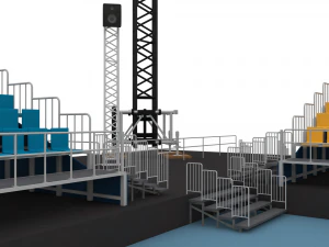 beach volleyball stadium 3D Model
