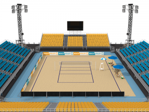 beach volleyball stadium 3D 模型