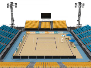 beach volleyball stadium 3D Model