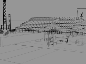 beach volleyball stadium 3D 模型