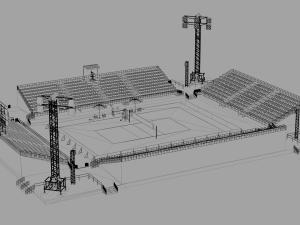 beach volleyball stadium 3D 模型