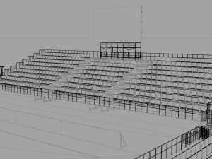 beach volleyball stadium 3D 模型