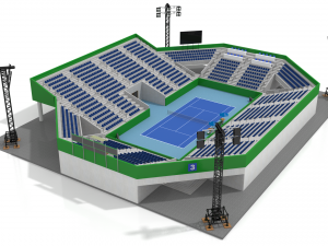 beach volleyball stadium Model 3D
