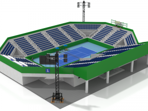 beach volleyball stadium Model 3D