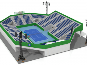 beach volleyball stadium Model 3D