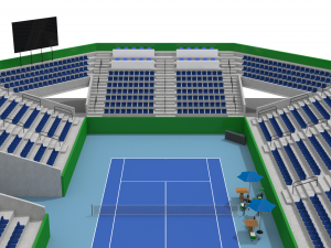 beach volleyball stadium Model 3D