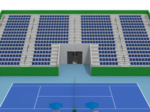 beach volleyball stadium Model 3D