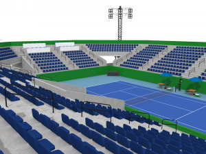 beach volleyball stadium Model 3D