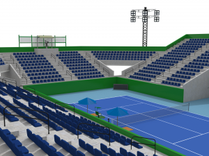 beach volleyball stadium Model 3D