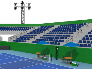 beach volleyball stadium Model 3D